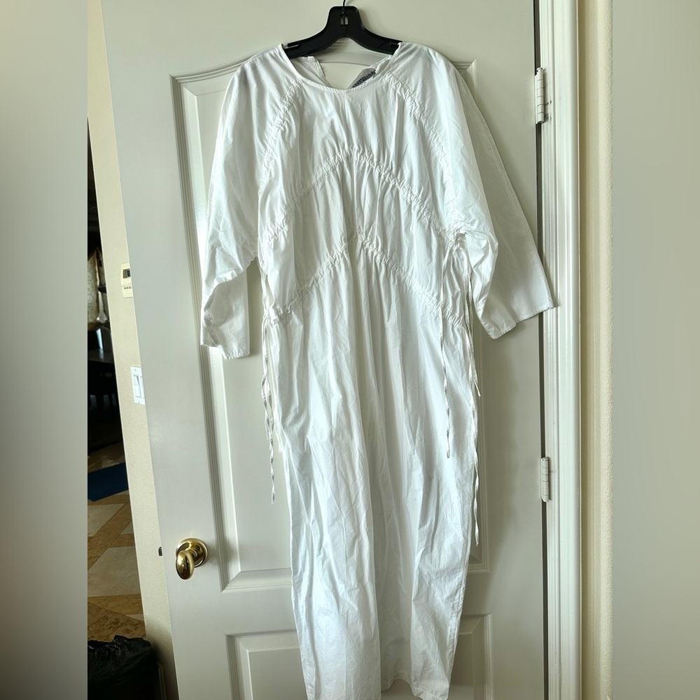 StyleNanda White Long Sleeve Dress